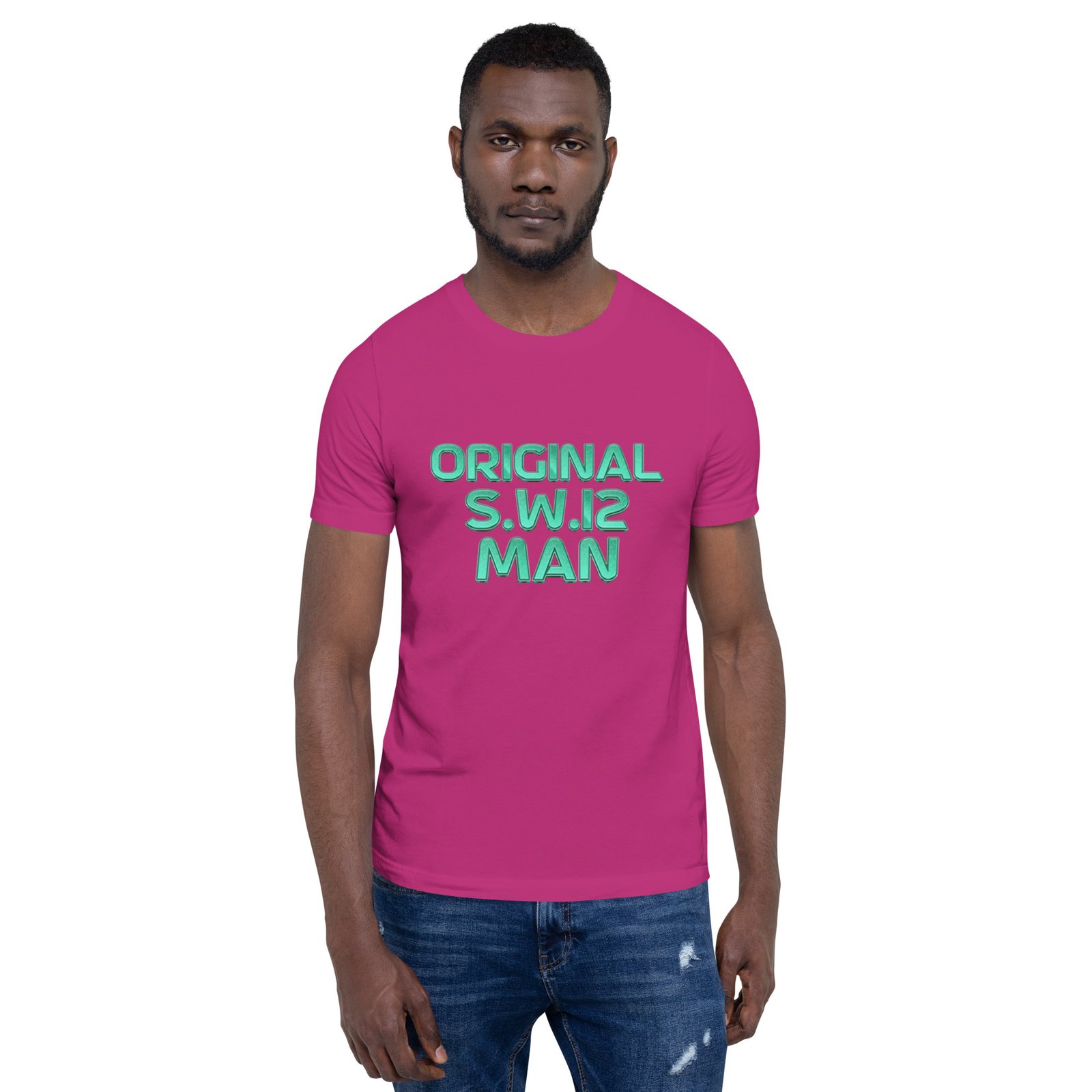 SW12 Neon Cut UK Area Postcode Unisex t-shirt - Image 19