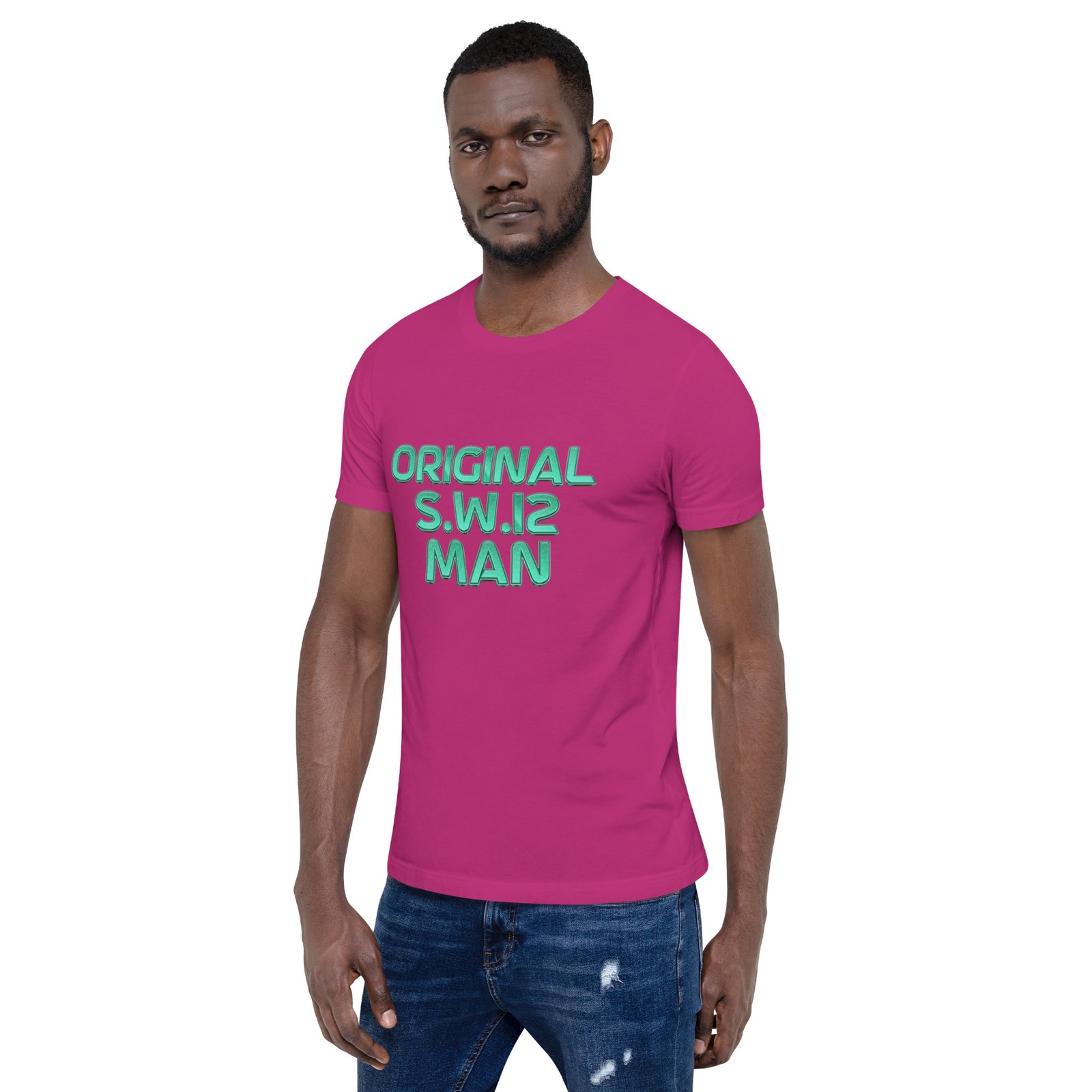 SW12 Neon Cut UK Area Postcode Unisex t-shirt - Image 22