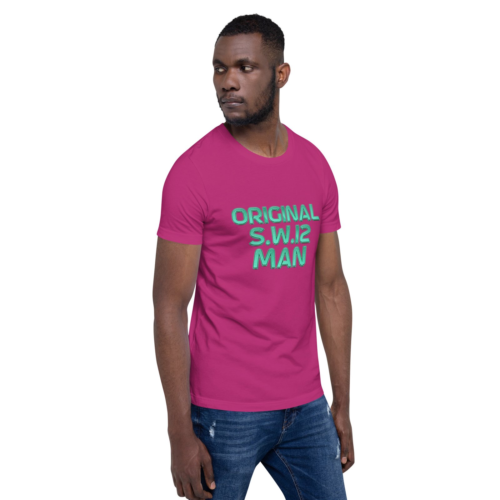 SW12 Neon Cut UK Area Postcode Unisex t-shirt - Image 24