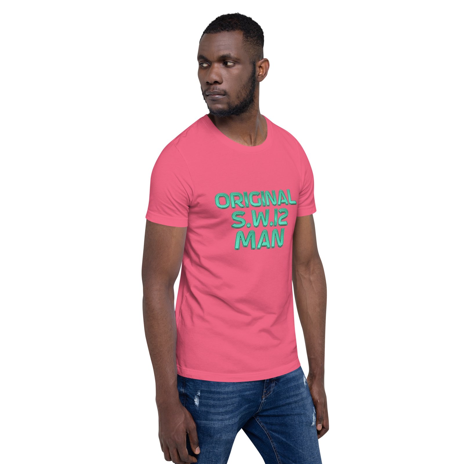 SW12 Neon Cut UK Area Postcode Unisex t-shirt - Image 36