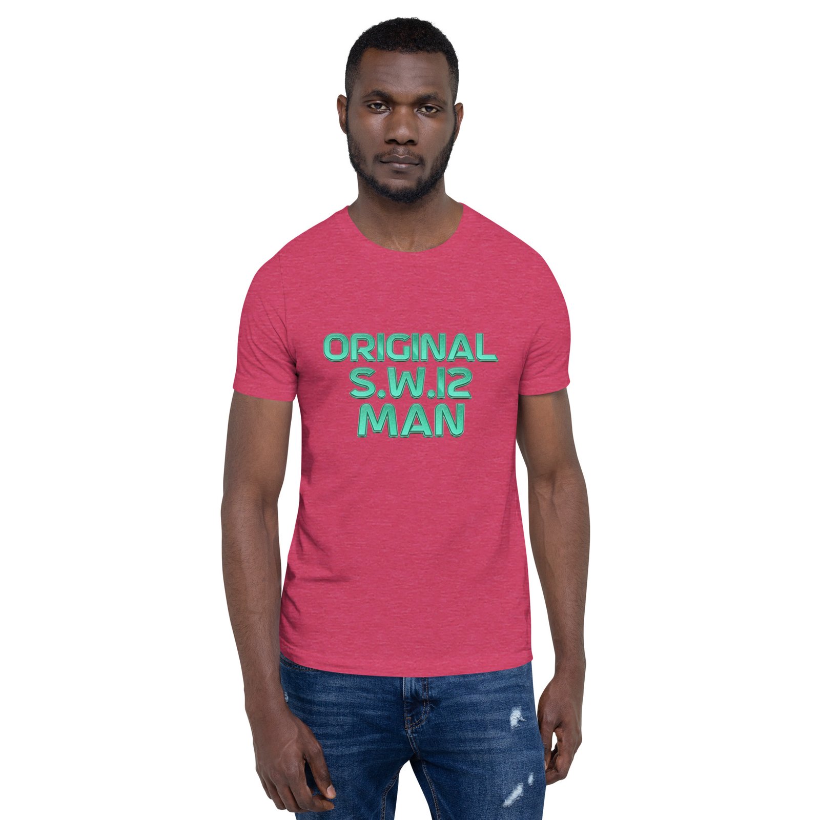 SW12 Neon Cut UK Area Postcode Unisex t-shirt - Image 25