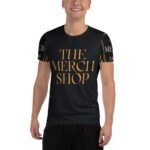 The Merch Shop Men's Athletic T-Shirt - Black Gold Logo