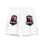 The Merch Shop Recycled Swim Trunks - White Shield Logo