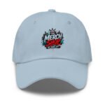 The Merch Shop Dad Hat - No Days Off - Light Blue Graffiti