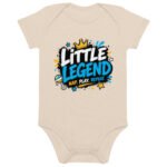 Little Legend Baby Bodysuit - Nap Play Repeat Crown Organic