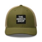 Trucker Cap - THE MERCH SHOP - Olive Khaki - Black Patch Logo
