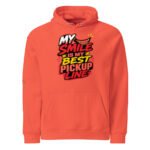 My Smile Is My Best Pickup Line Hoodie - Funny Coral Hoodie
