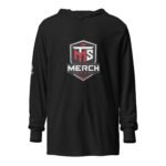 Hooded Long Sleeve Shirt - Front Back Sleeve Logo - TMS