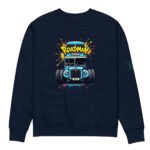 Unisex Organic Sweatshirt - ROADMAN Bus - Black - Cartoon Bus
