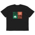 Unisex organic oversized high neck t-shirt