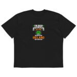 Unisex organic oversized high neck t-shirt