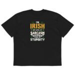 Unisex organic oversized high neck t-shirt