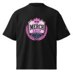 The Merch Shop Oversized T-Shirt - Pink Heritage Crest
