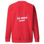 The Merch Shop Premium Sweatshirt - Blue Slash Back Logo
