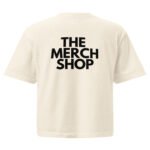Womens Heavyweight Boxy Tee - THE MERCH SHOP - Ivory - Triple Logo