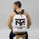 The Merch Shop Backpack - White TMS Logo Backpack
