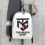 The Merch Shop Minimalist Backpack - White TMS Logo