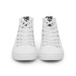 THE MERCH SHOP White High Top Sneakers | Canvas Trainers | Logo
