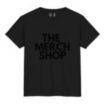 THE MERCH SHOP White T-Shirt - Bold Black Box Logo | Unisex Youth Streetwear