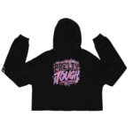 Crop Hoodie - BADDIE Queen Crown - Black - Triple Logo - Womens